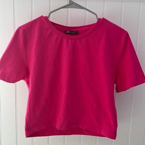 Zara cropped T shirt